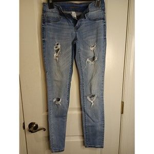 Maurices Womens Size Small Regular S-R Distressed Skinny Denim Blue Jeans